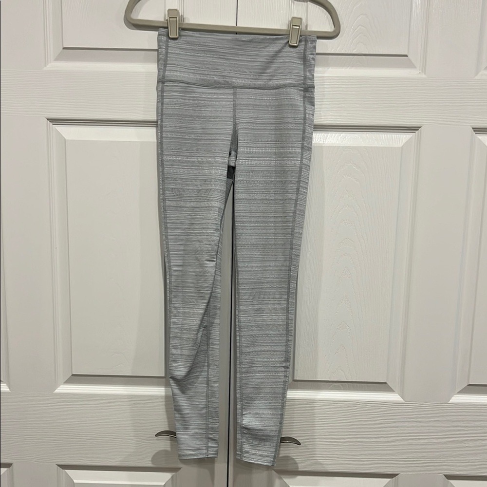 ATHLETA High Rise‎ Jacquard Chaturanga Tight Gray Womens Size Small